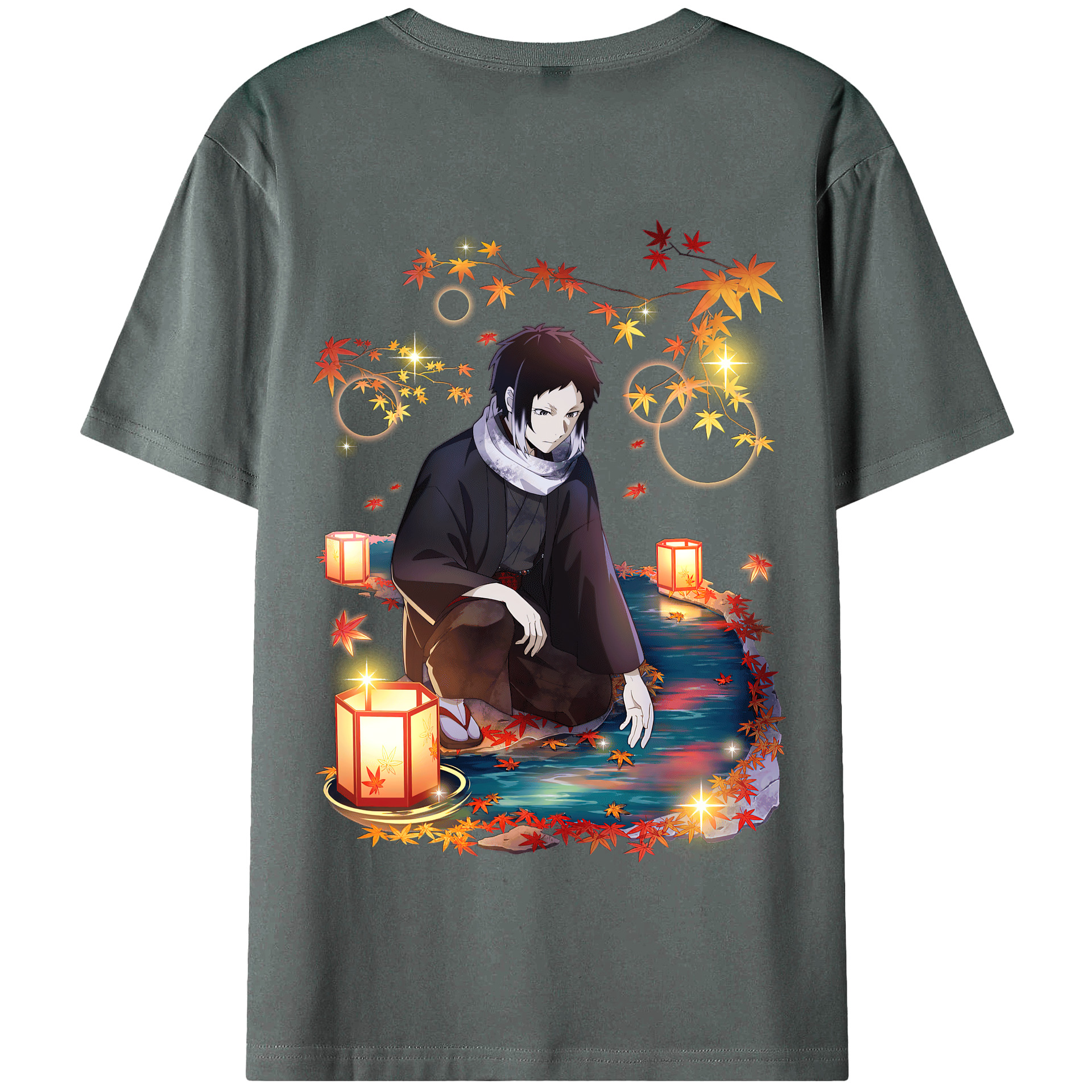 （画像用） 文豪ストレイドッグス Bungo Stray Dogs 綿100％半袖Tシャツ（背面プリント）